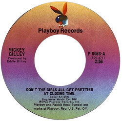 Mickey Gilley Don't The Girls All Get Prettier At Closing Time USED VINYL 7INCH 45 RPM SINGLE STYRENE