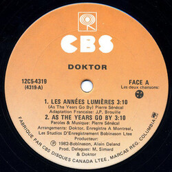 Doktor (3) As The Years Go By USED VINYL 12INCH 33 S RPM