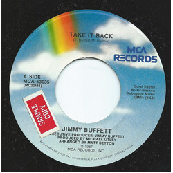 Jimmy Buffett Take It Back USED VINYL 7INCH 45 RPM