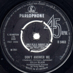 Cilla Black Don't Answer Me USED VINYL 7INCH 45 RPM SINGLE