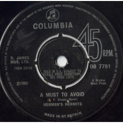 Herman's Hermits A Must To Avoid USED VINYL 7INCH 45 RPM SINGLE