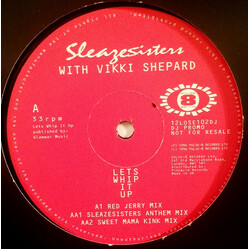 Sleaze Sisters / Vicki Shepard Let's Whip It Up USED VINYL 12INCH 33 S RPM PROMO