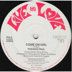 Frankie Paul / Major Worries Come On Girl / Done Now USED VINYL 12INCH 45 RPM