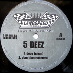 Five Deez Dope / B.E.A.T. USED VINYL 12INCH TEST PRESSING