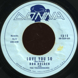 Ron Holden / The Thunderbirds (3) Love You So / My Babe USED VINYL 7INCH 45 RPM SINGLE STYRENE