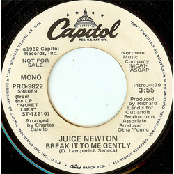 Juice Newton Break It To Me Gently USED VINYL 7INCH 45 RPM PROMO STEREO MONO