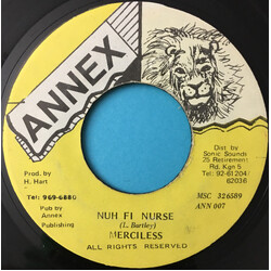 Merciless Nuh Fi Nurse USED VINYL 7INCH 45 RPM