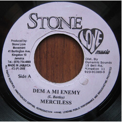 Merciless Dem A Mi Enemy USED VINYL 7INCH 45 RPM