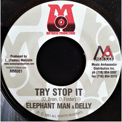 Elephant Man / Delly Ranks Try Stop It / They Call Me USED VINYL 7INCH 45 RPM