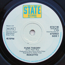 Rokotto Funk Theory USED VINYL 7INCH SINGLE 45 RPM