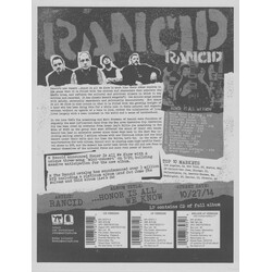 Rancid ...Honor Is All We Know Vinyl LP USED