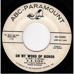 B.B. King On My Word Of Honor USED VINYL 7INCH 45 RPM PROMO