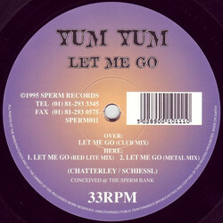Yum Yum Let Me Go USED VINYL 12INCH 33 S RPM 45 RPM
