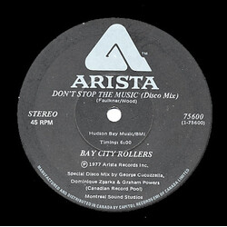 Bay City Rollers Don't Stop The Music USED VINYL 12INCH 45 RPM