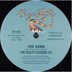 Fine Quality / Cuz (11) Ahh Dance VINYL 12" USED