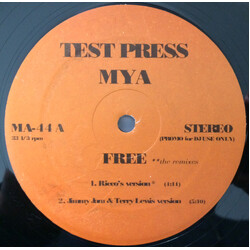 Mya Free USED VINYL 12INCH 33 S RPM TEST PRESSING