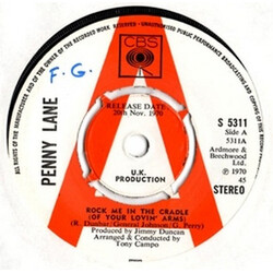 Penny Lane (2) Rock Me In The Cradle (Of Your Lovin' Arms) USED VINYL 7INCH 45 RPM PROMO