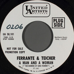 Ferrante & Teicher A Man And A Woman ("'Un Homme Et Une Femme") Vinyl 7" USED
