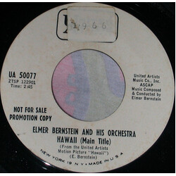 Elmer Bernstein & Orchestra Hawaii ( Main Title ) Vinyl 7" USED