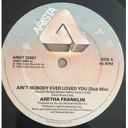 Aretha Franklin Ain't Nobody Ever Loved You (Dubmix) USED VINYL 12INCH
