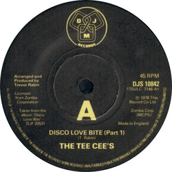 The Tee Cee's Disco Love Bite USED VINYL 7INCH SINGLE 45 RPM