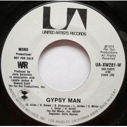 War Gypsy Man USED VINYL 7INCH 45 RPM PROMO STYRENE MONO