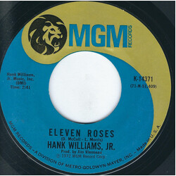 Hank Williams Jr. Eleven Roses / Richmond Valley Breeze USED VINYL 7INCH 45 RPM STYRENE
