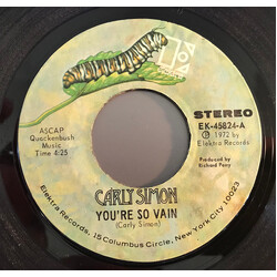 Carly Simon You're So Vain USED VINYL 7INCH 45 RPM SINGLE STYRENE