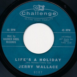 Jerry Wallace Life's A Holiday USED VINYL 7INCH 45 RPM SINGLE