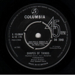 The Yardbirds Shapes Of Things Vinyl 7" USED