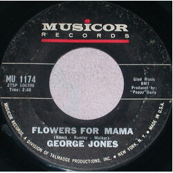 George Jones (2) Flowers For Mama Vinyl 7" USED