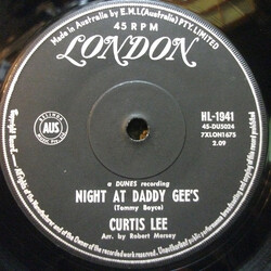 Curtis Lee A Night At Daddy Gee's / Just Another Fool USED VINYL 7INCH 45 RPM SINGLE
