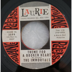 The Immortals (10) Theme For A Broken Heart/Moonshine Vinyl 7" USED