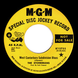 The Stonemans West Canterbury Subdivision Blues USED VINYL 7INCH 45 RPM PROMO