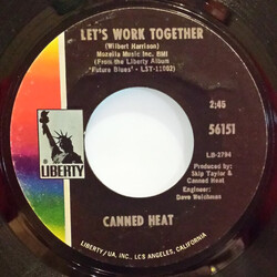 Canned Heat Let's Work Together / I'm Her Man USED VINYL 7INCH 45 RPM SINGLE STYRENE