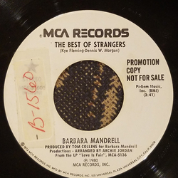 Barbara Mandrell The Best Of Strangers Vinyl 7" USED