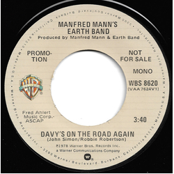 Manfred Mann's Earth Band Davy's On The Road Again Vinyl 7" USED