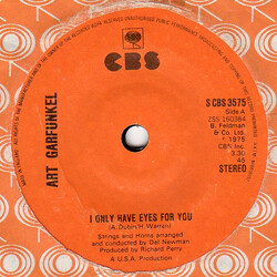 Art Garfunkel I Only Have Eyes For You VINYL 7" USED