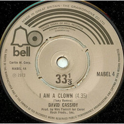David Cassidy I Am A Clown USED VINYL 7INCH 33 S RPM