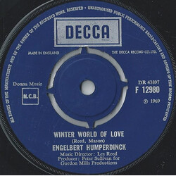 Engelbert Humperdinck Winter World Of Love USED VINYL 7INCH SINGLE 45 RPM