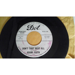 Adam Faith Don't That Beat All USED VINYL 7INCH 45 RPM PROMO MONO