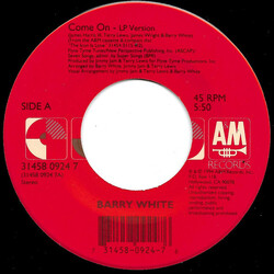 Barry White Come On / Practice What You Preach USED VINYL 7INCH 45 RPM