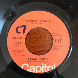 Brian Cadd Longest Night USED VINYL 7INCH SINGLE STEREO