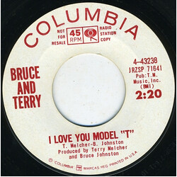 Bruce & Terry I Love You Model "T" / Carmen USED VINYL 7INCH 45 RPM SINGLE PROMO