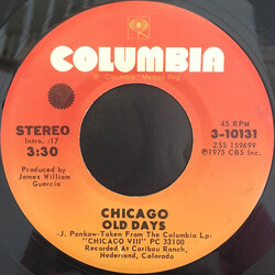 Chicago (2) Old Days USED VINYL 7INCH SINGLE 45 RPM