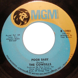 The Cowsills Poor Baby USED VINYL 7INCH 45 RPM SINGLE MONO