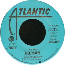 Cyndi Phillips Sacrifice USED VINYL 7INCH PROMO 45 RPM