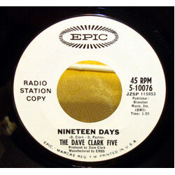 The Dave Clark Five Nineteen Days USED VINYL 7INCH 45 RPM SINGLE PROMO