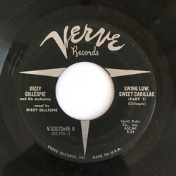 Dizzy Gillespie Swing Low, Sweet Cadillac USED VINYL 7INCH 45 RPM