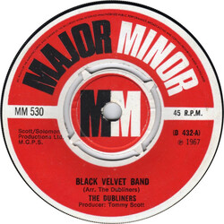 The Dubliners Black Velvet Band USED VINYL 7INCH 45 RPM SINGLE